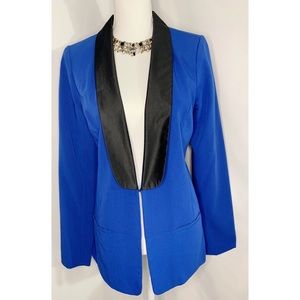 Royal Blue Blazer with Black Satin Collar